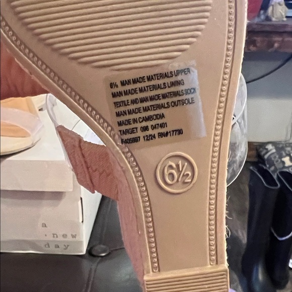 a new day Tan Wedge Sandals with Clear Strap - Picture 5 of 5